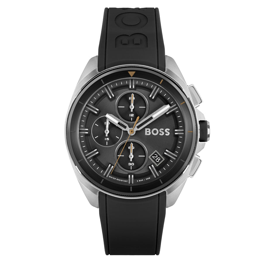 Hugo Boss Black Silicone Men's Chrono Watch - 1513953