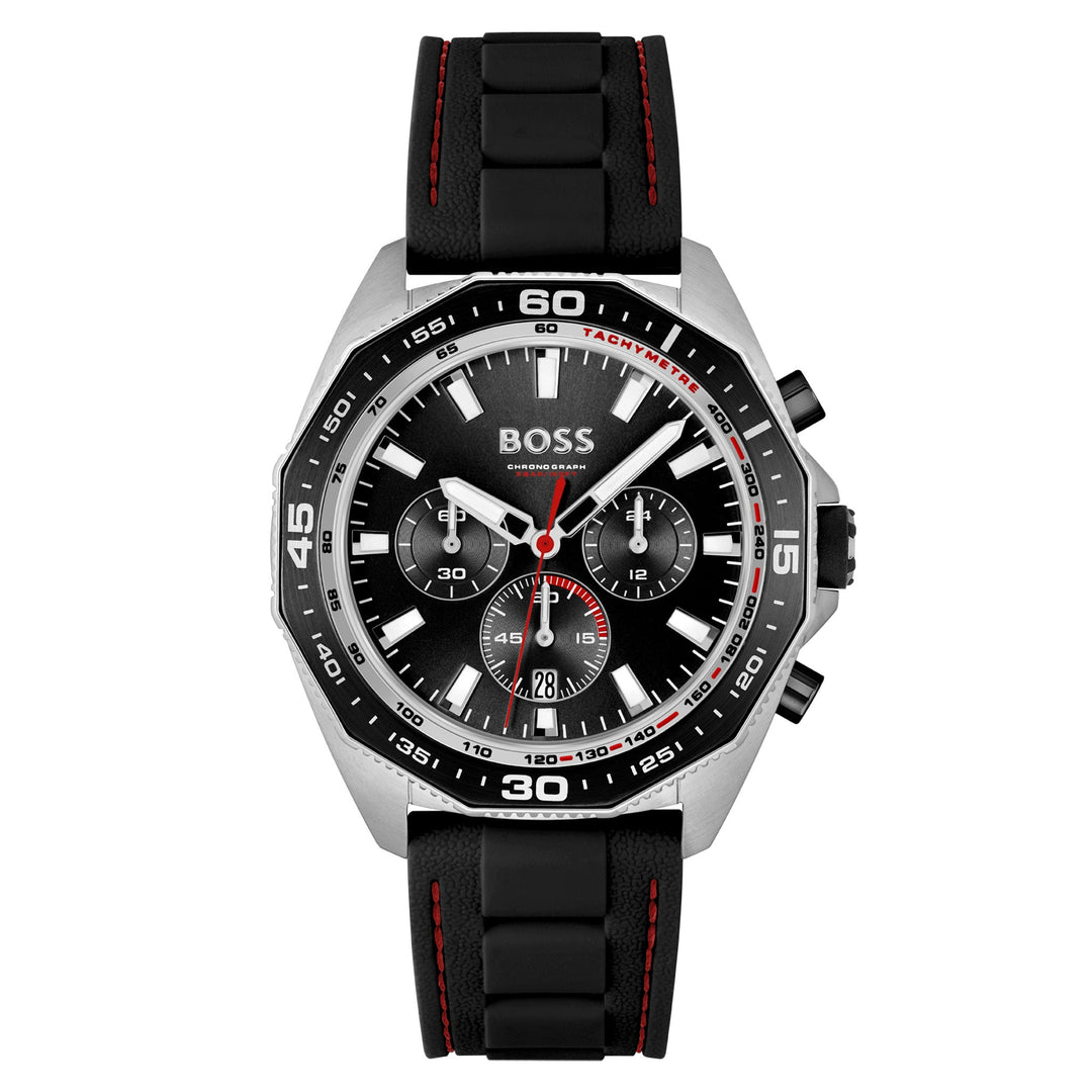 Hugo Boss Energy Black Silicone Black Dial Chronograph Men\'s Watch -  1513969 – The Watch Factory Australia