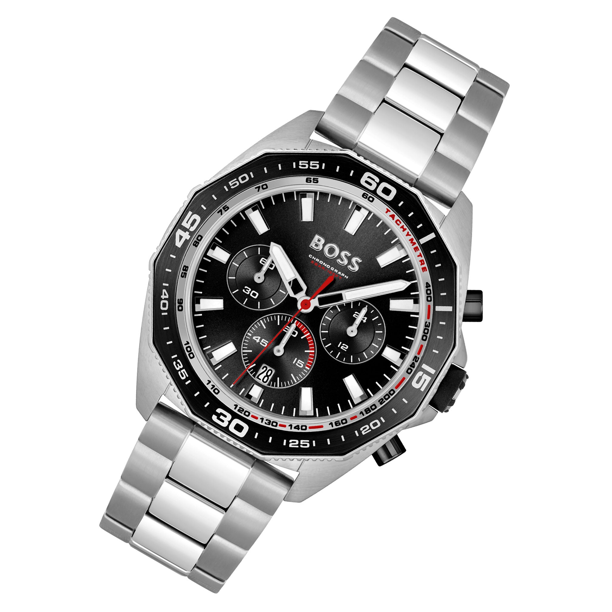 Hugo Boss Stainless Steel Black Dial Chronograph Men's Watch - 1513971