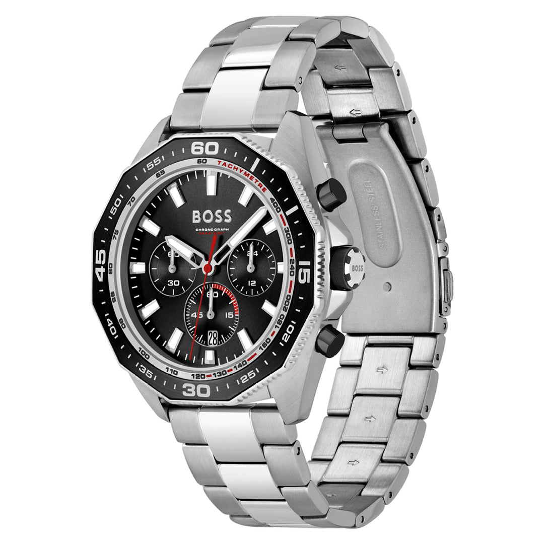 Hugo Boss Stainless Steel Black Dial Chronograph Men's Watch - 1513971