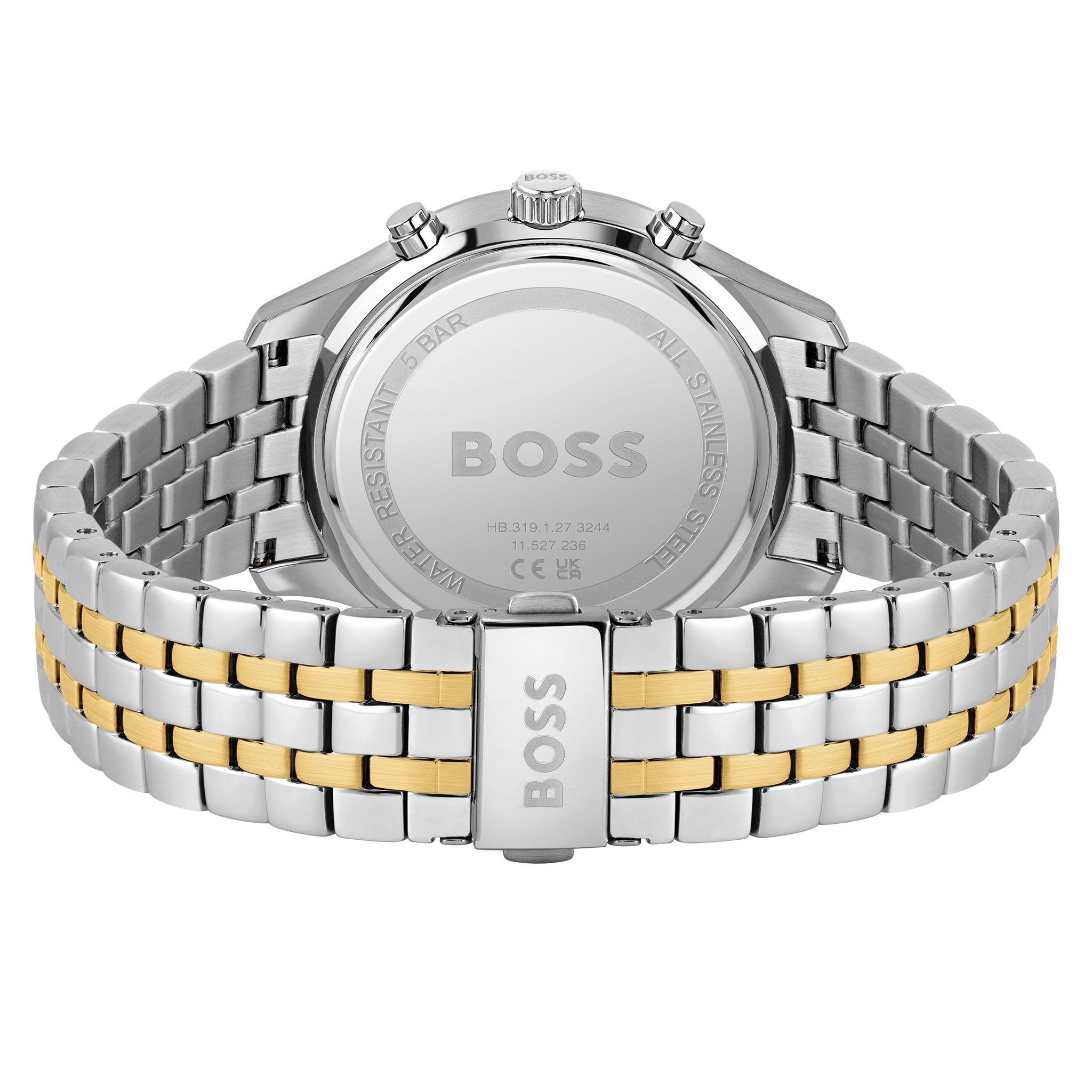 Hugo Boss Two-Tone Steel Blue Dial Chronograph Men's Watch - 1513976