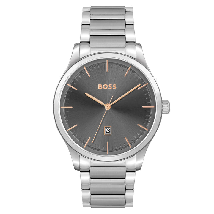 Hugo Boss Stainless Steel Grey Dial Men's Watch - 1513979