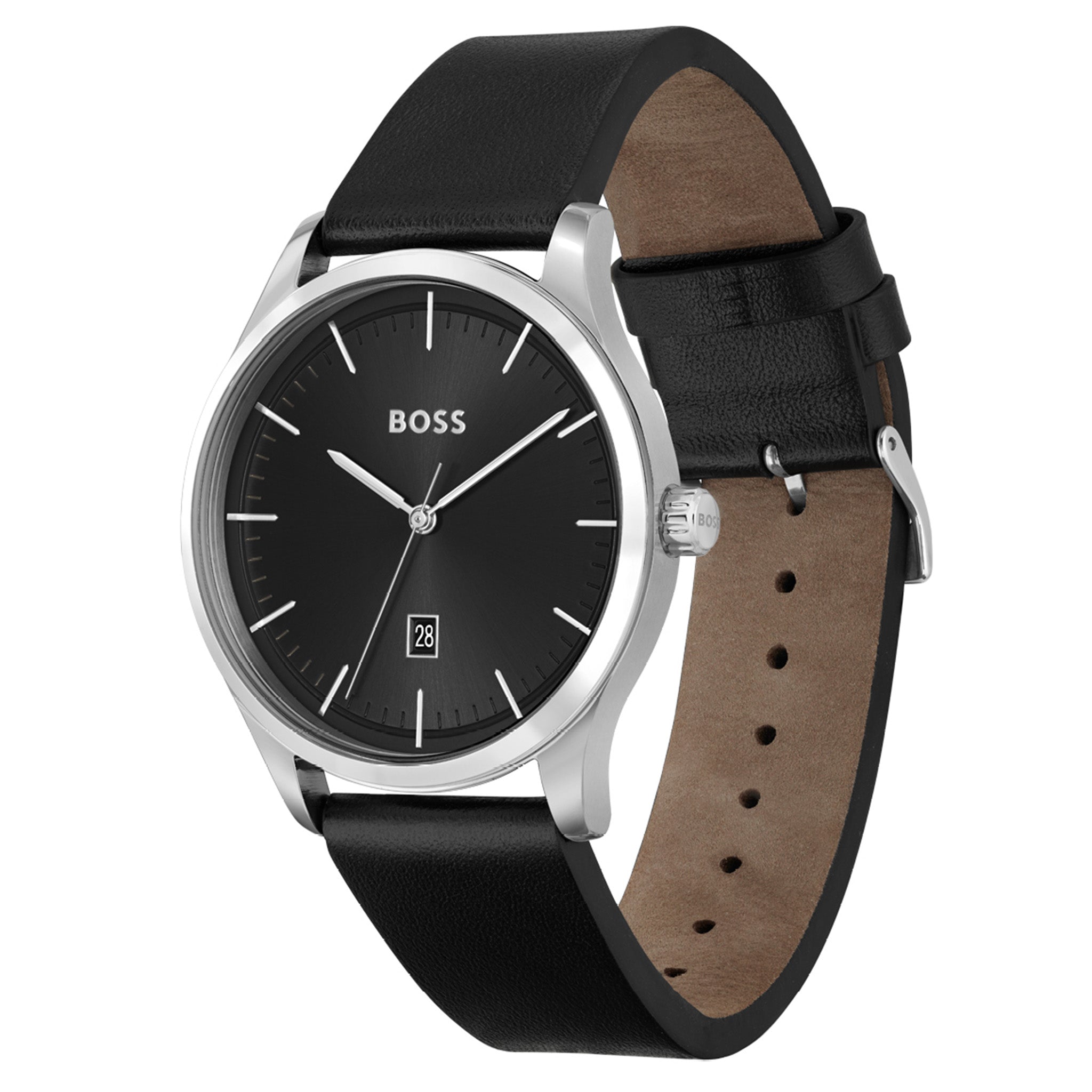 Hugo Boss Black Leather Men's Watch - 1513981