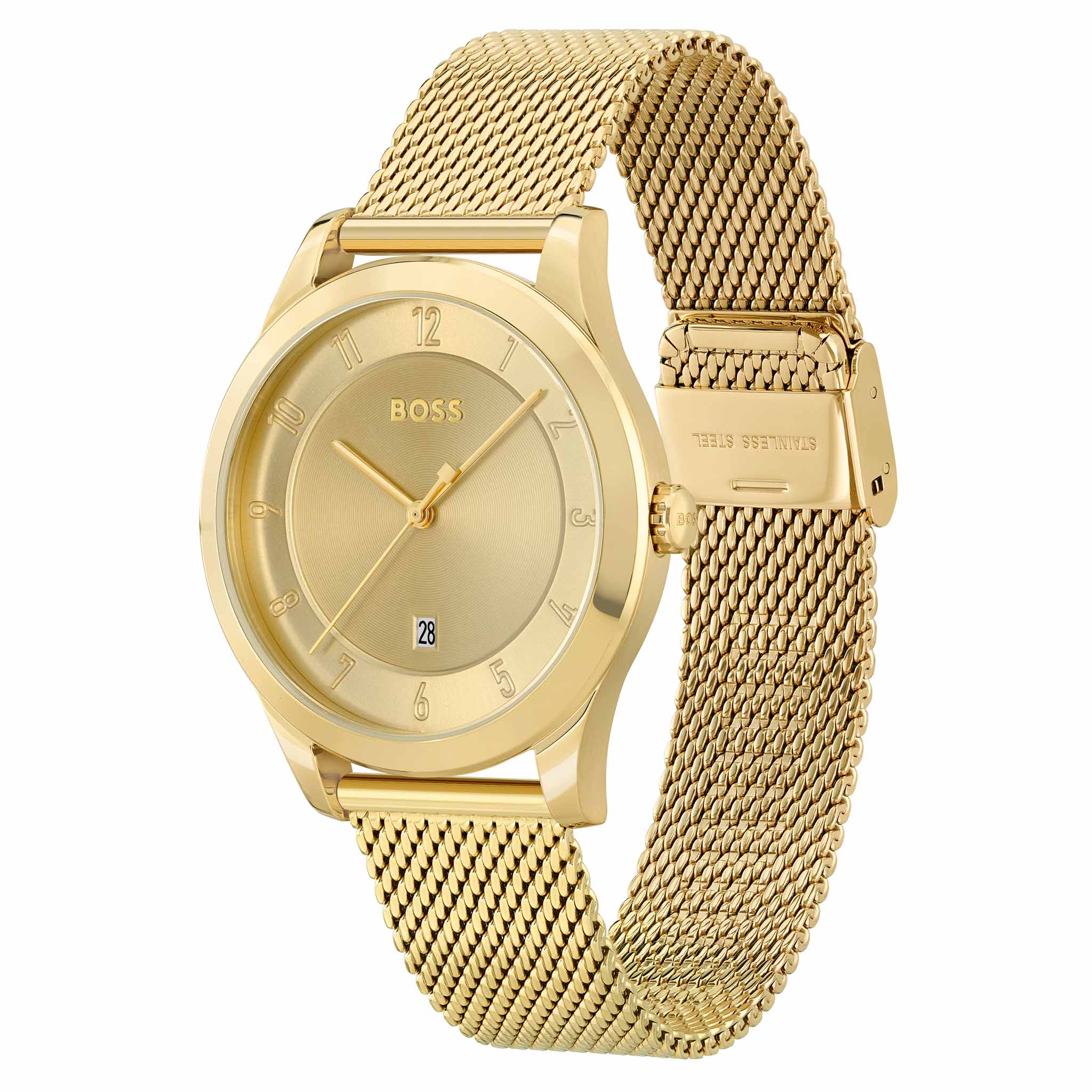 Hugo Boss Gold-Tone Mesh Men's Watch - 1513982