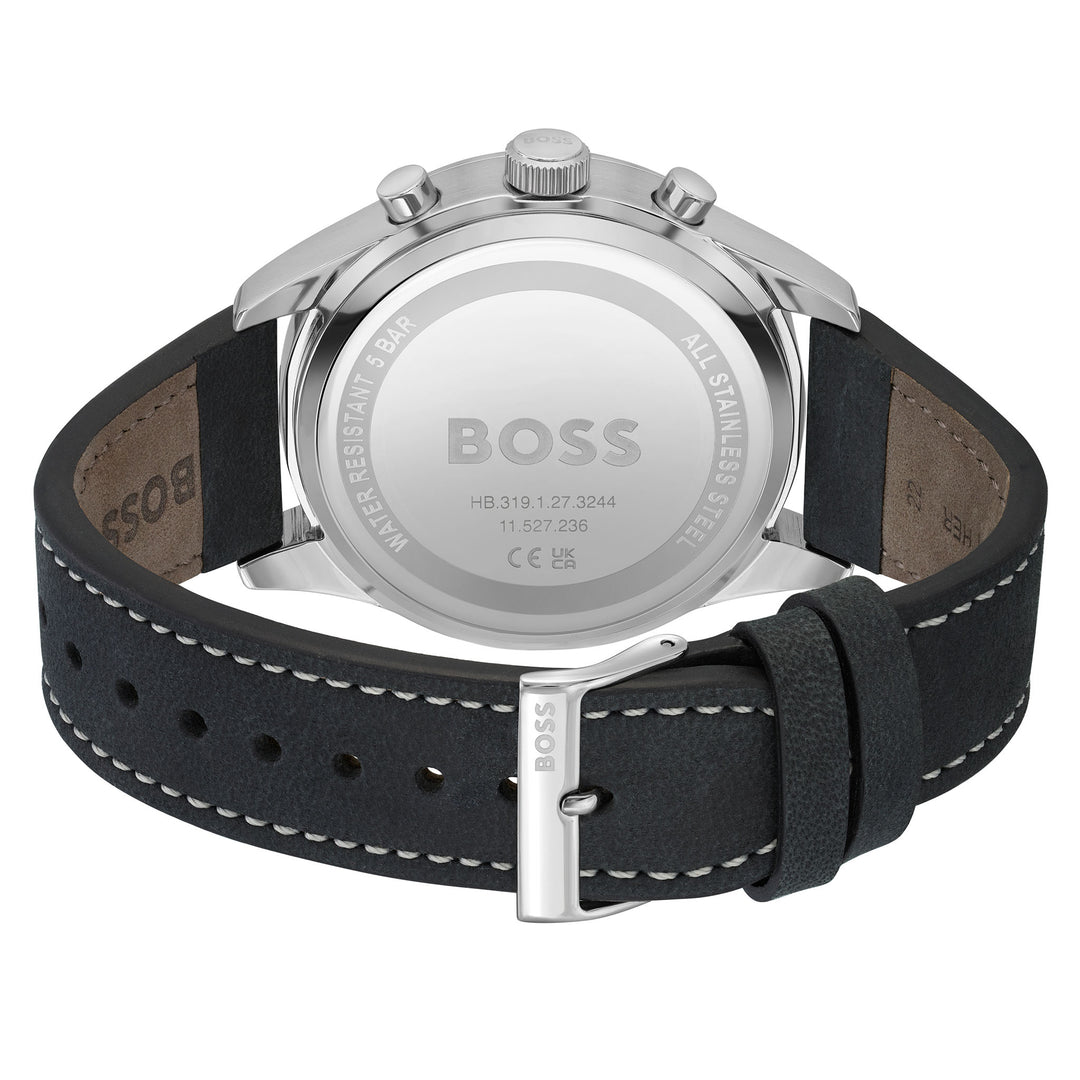 Hugo Boss Black Leather Chronograph Men's Watch - 1513987
