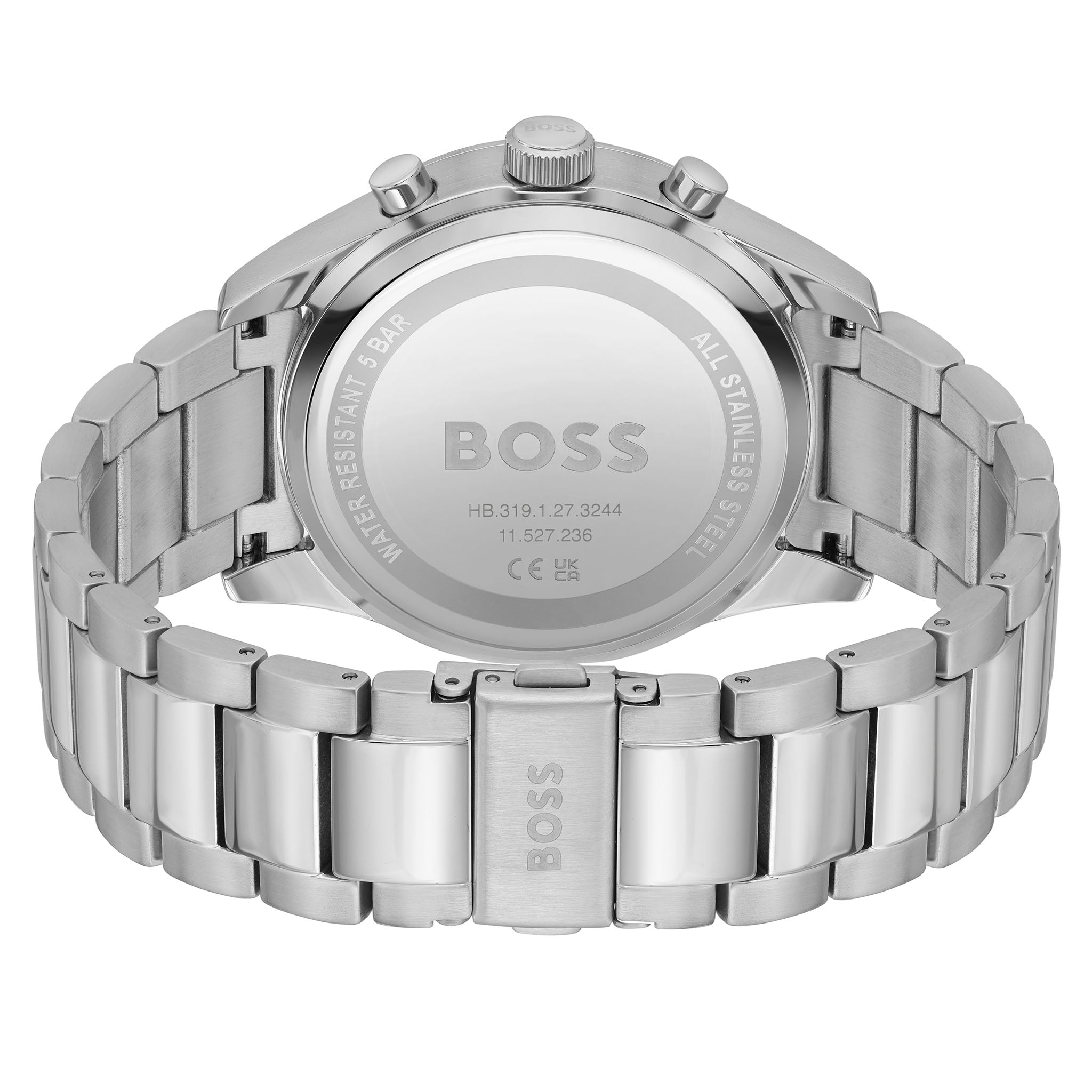 Hugo Boss Stainless Steel Blue Dial Chronograph Men's Watch - 1513989