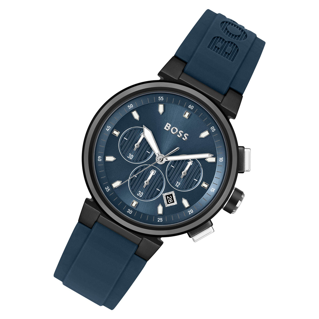Hugo Boss Blue Silicone Chronograph Men's Watch - 1513998