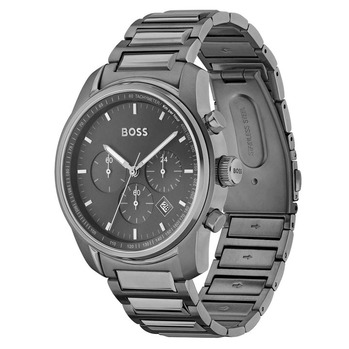 Hugo Boss Grey Steel Chronograph Men's Watch - 1514005