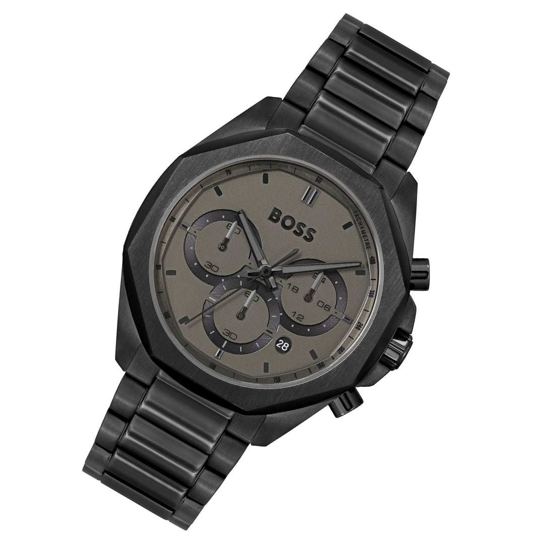 Hugo Boss Black Steel Grey Dial Chronograph Men's Watch - 1514016