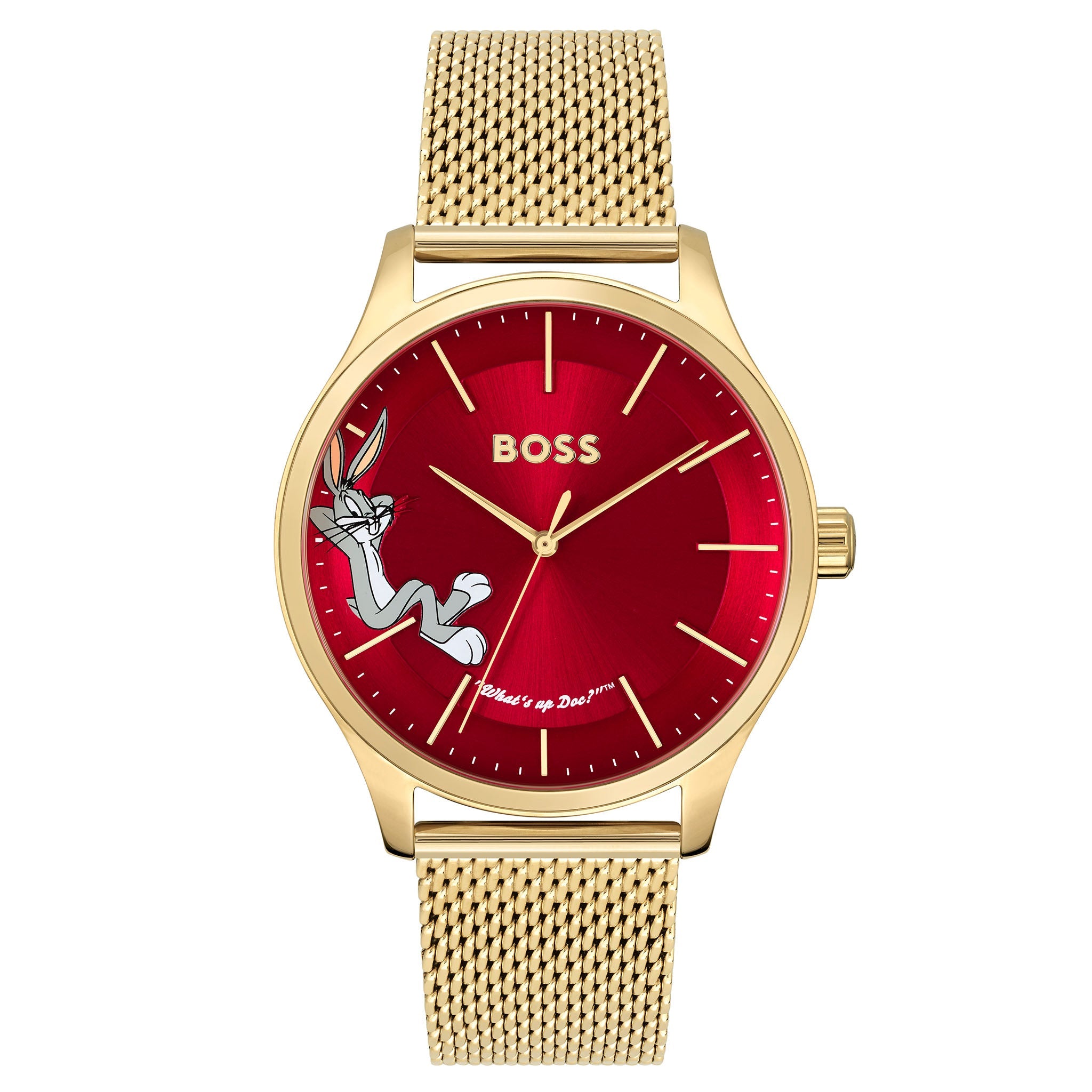 Hugo Boss Elite Bugs Bunny Gold Steel Red Dial Men's Watch - 1514063
