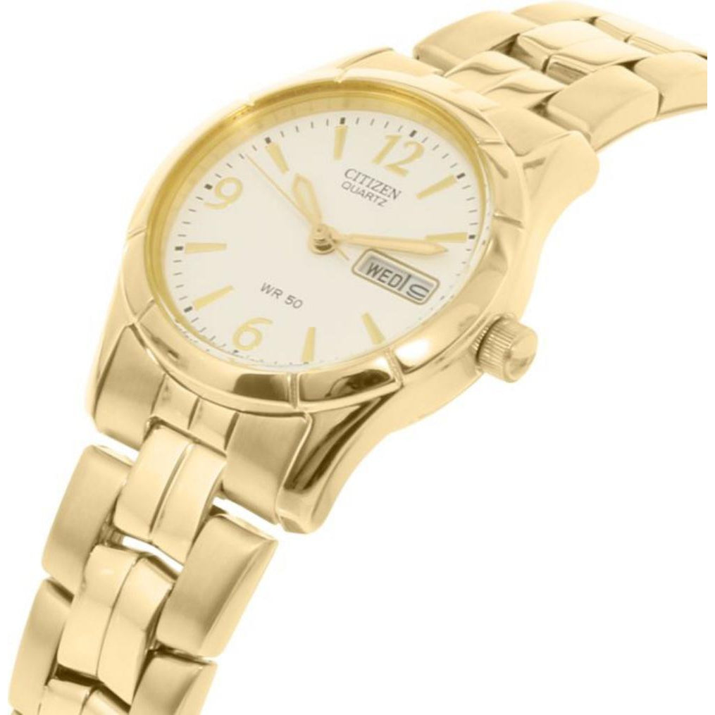 Citizen Ladies Gold Stainless Steel Quartz Watch - EQ0542-51A
