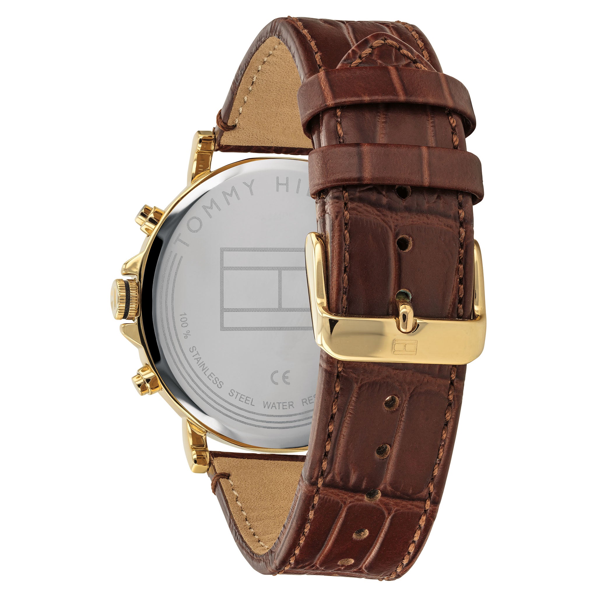 Tommy Hilfiger Multi-function Brown Leather Men's Watch - 1710380
