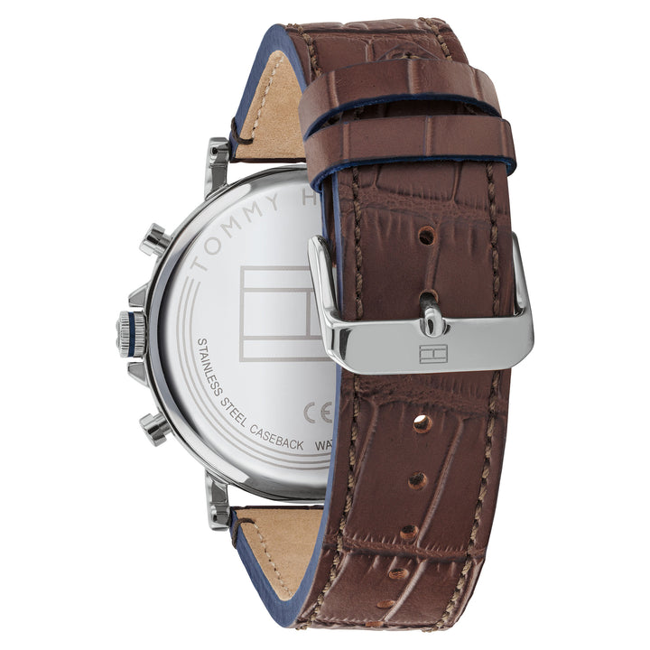 Tommy Hilfiger Brown Leather Men's Multi-function Watch - 1710416