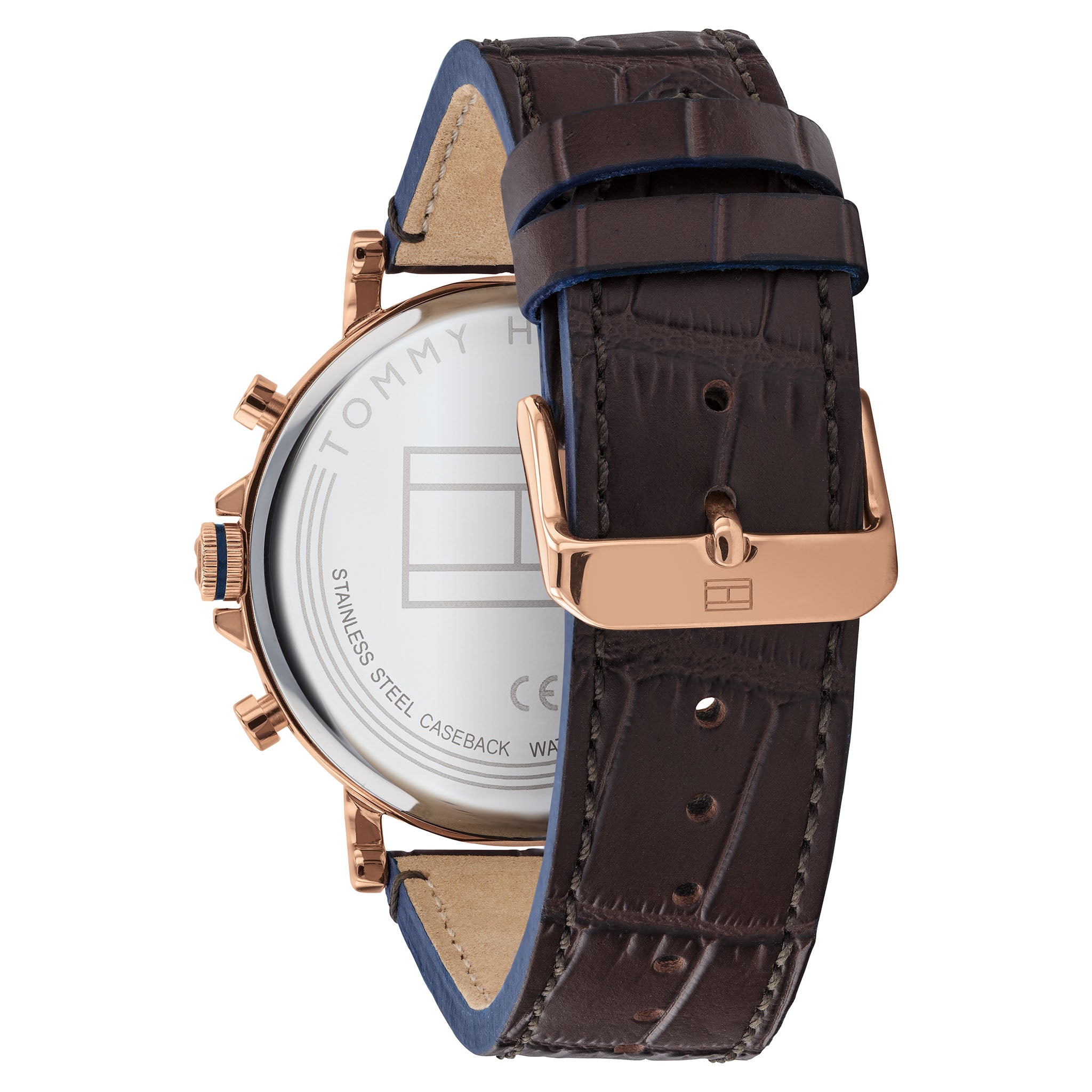 Tommy Hilfiger Brown Leather Men's Multi-function Watch - 1710418