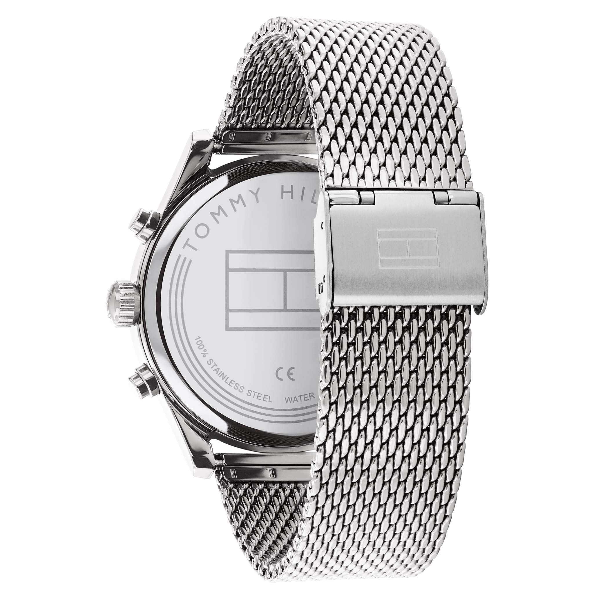 Tommy Hilfiger Stainless Steel Black Dial Men's Multi-function Watch - 1710419