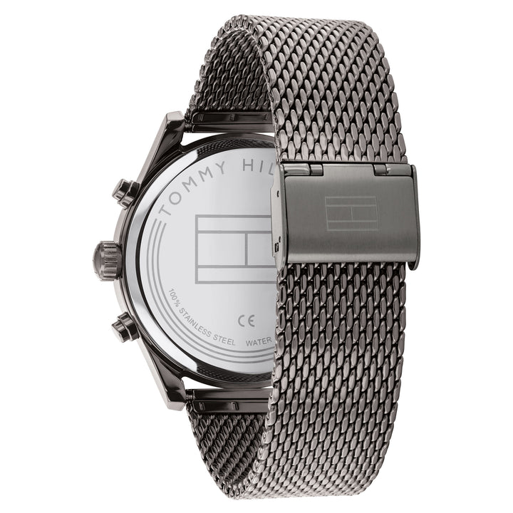 Tommy Hilfiger Steel Mesh Grey Dial Men's Multi-function Watch - 1710421