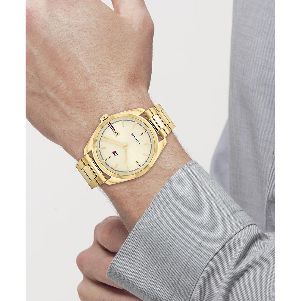 Tommy Hilfiger Gold Steel Men's Watch - 1710427
