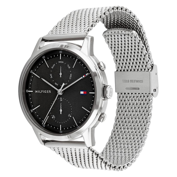 Tommy Hilfiger Silver Mesh Men's Multi-function Watch - 1710433