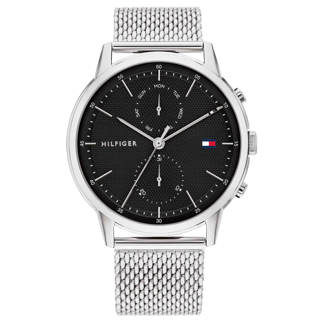Tommy Hilfiger Silver Mesh Men's Multi-function Watch - 1710433