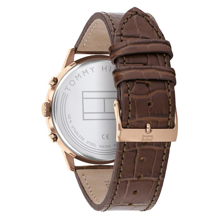 Tommy Hilfiger Easton Brown Leather Men's Multi-function Watch - 1710435