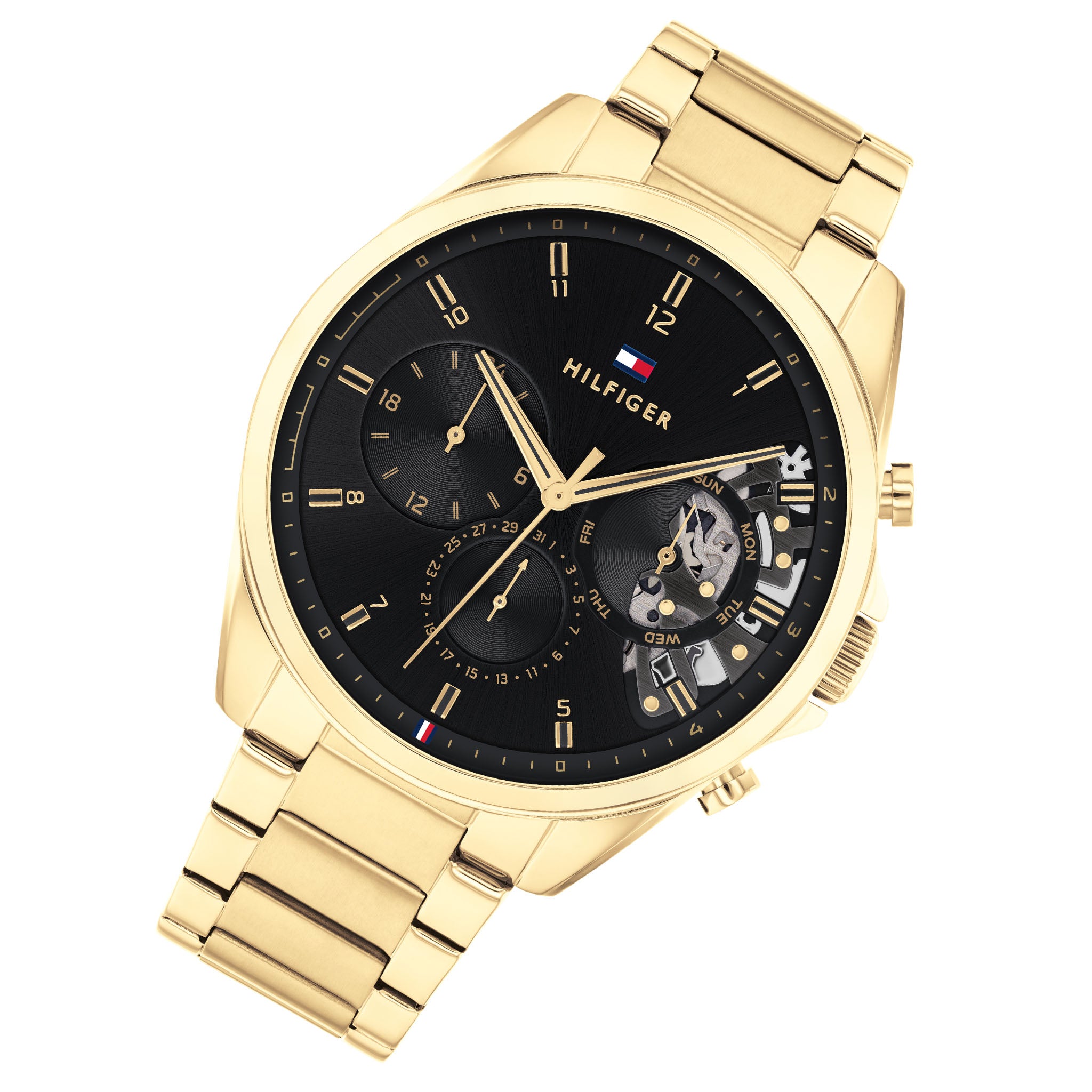 Tommy Hilfiger Gold Steel Men's Multi-function Watch - 1710447