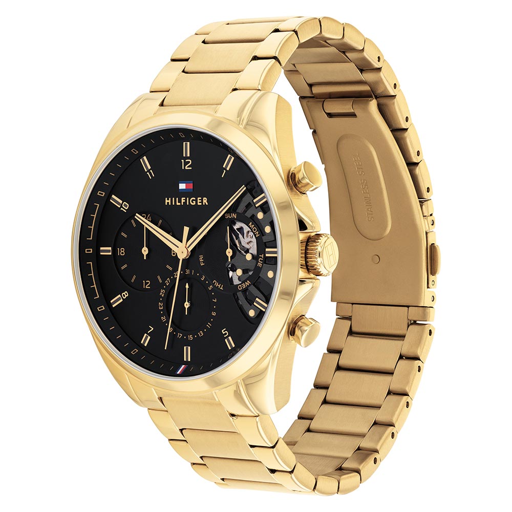 Tommy Hilfiger Gold Steel Men's Multi-function Watch - 1710447