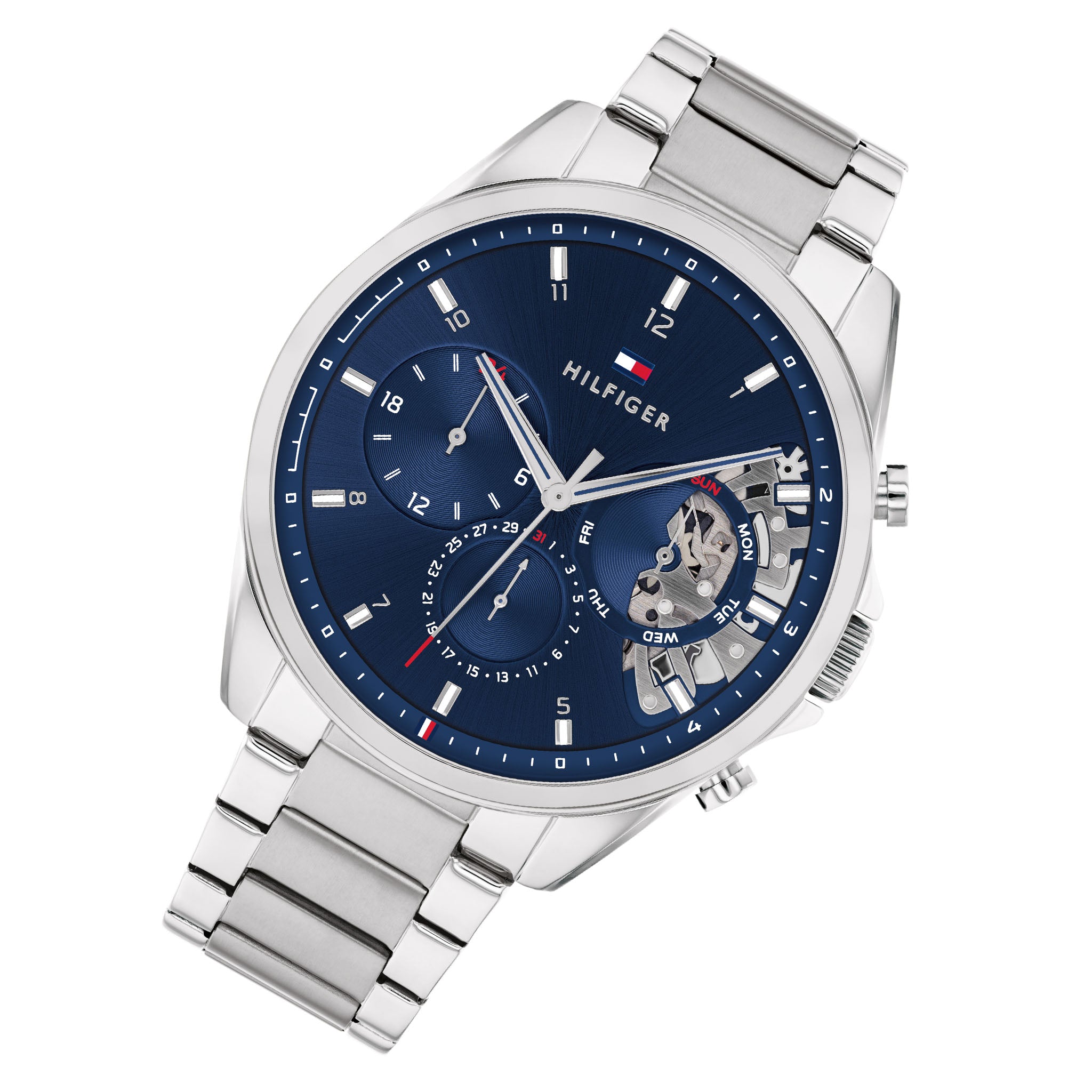 Tommy Hilfiger Silver Steel Men's Multi-function Watch - 1710448