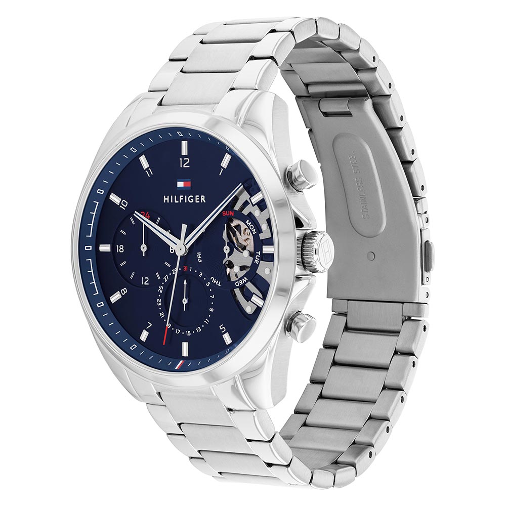 Tommy Hilfiger Silver Steel Men's Multi-function Watch - 1710448