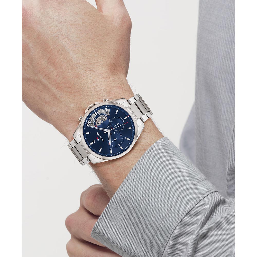 Tommy Hilfiger Silver Steel Men's Multi-function Watch - 1710448
