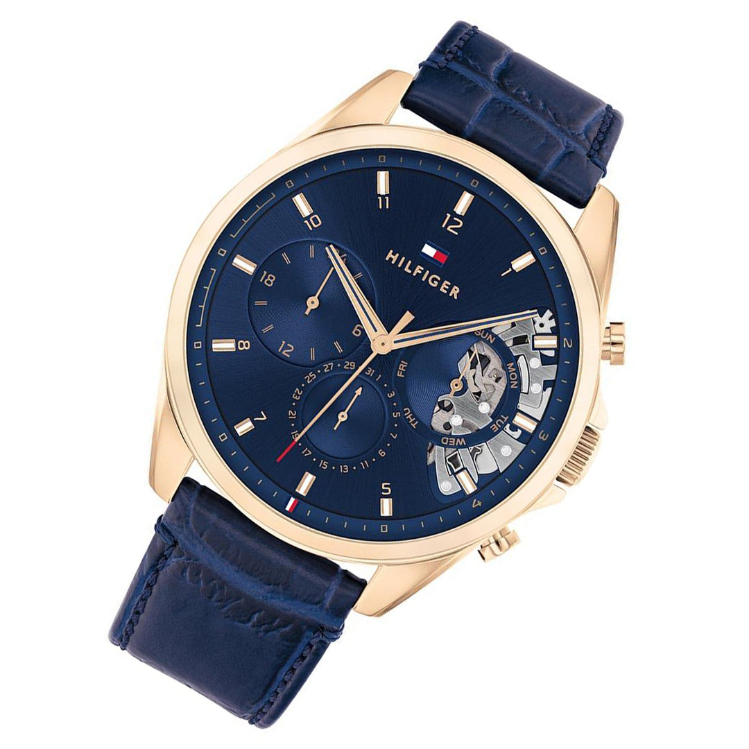Tommy Hilfiger Blue Leather Men's Multi-function Watch - 1710451 – The  Watch Factory Australia