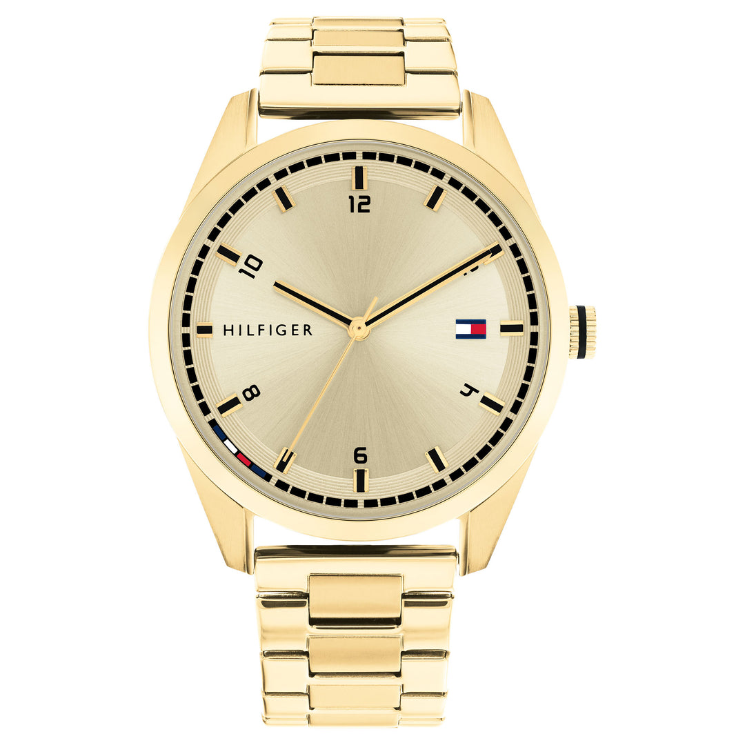 Tommy Hilfiger Gold Steel Champagne Dial Men's Watch - 1710457