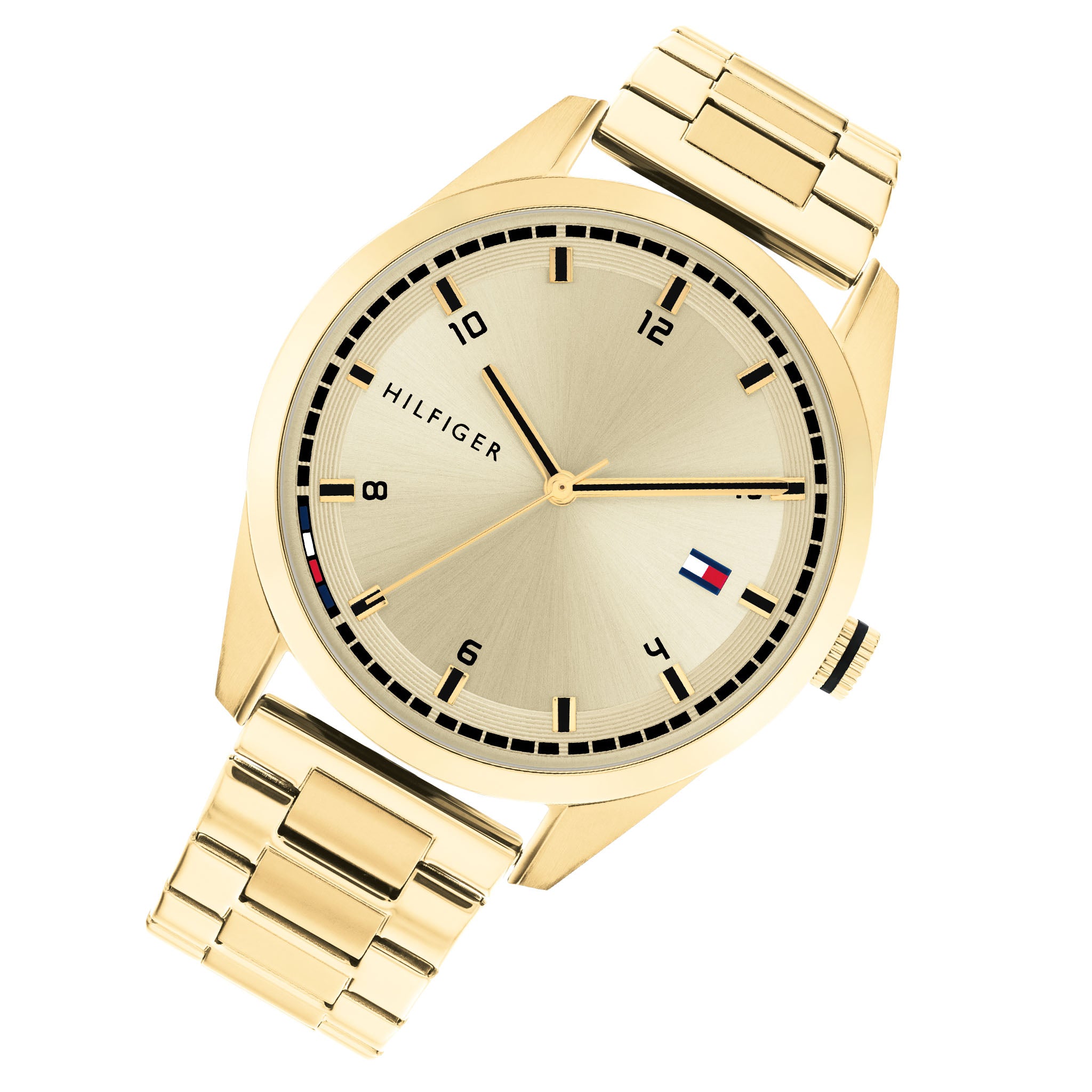 Tommy Hilfiger Gold Steel Champagne Dial Men's Watch - 1710457