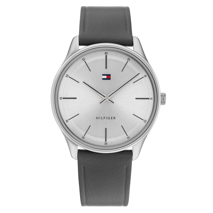 Tommy Hilfiger Grey Leather Dial Men's Watch - 1710465