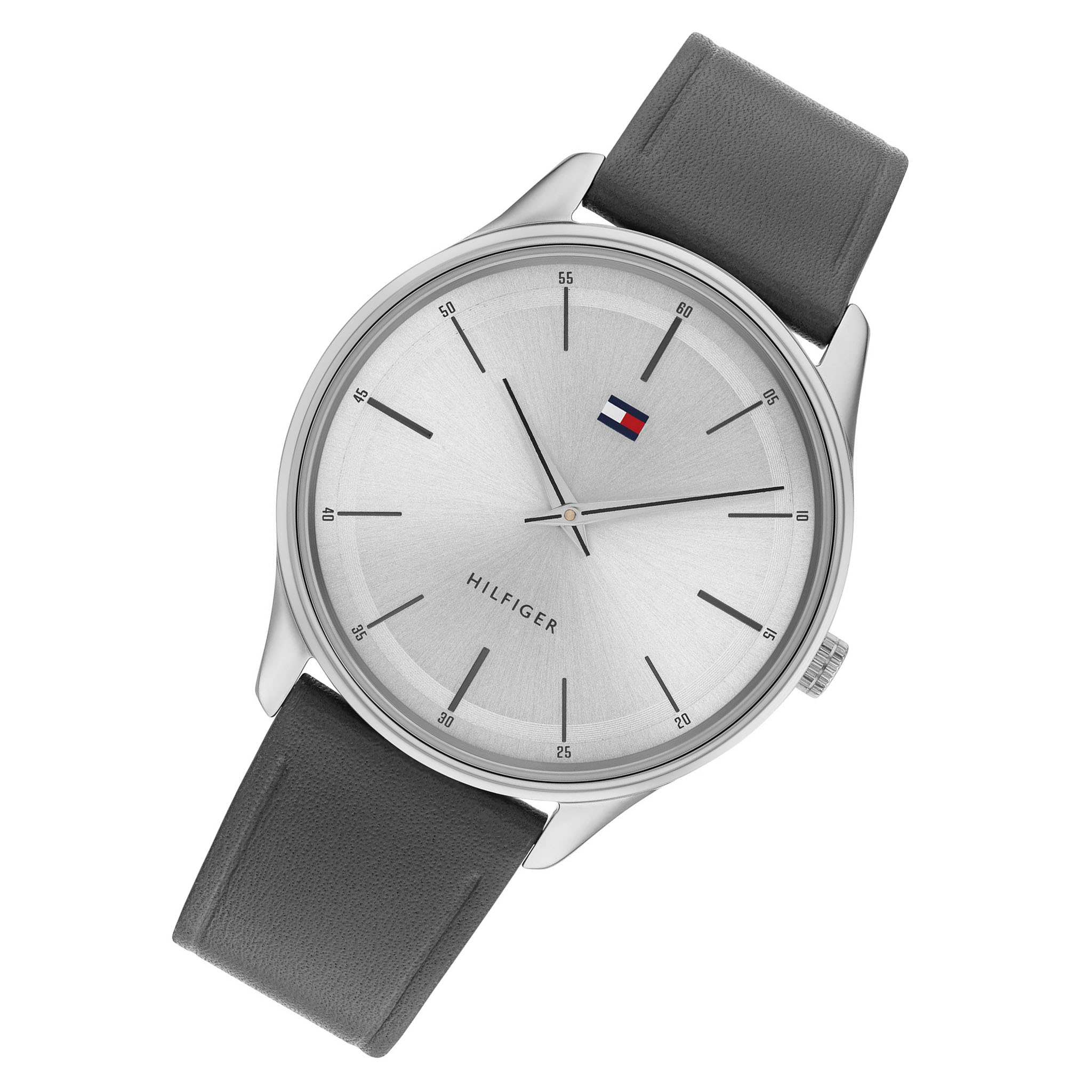 Tommy Hilfiger Grey Leather Dial Men's Watch - 1710465