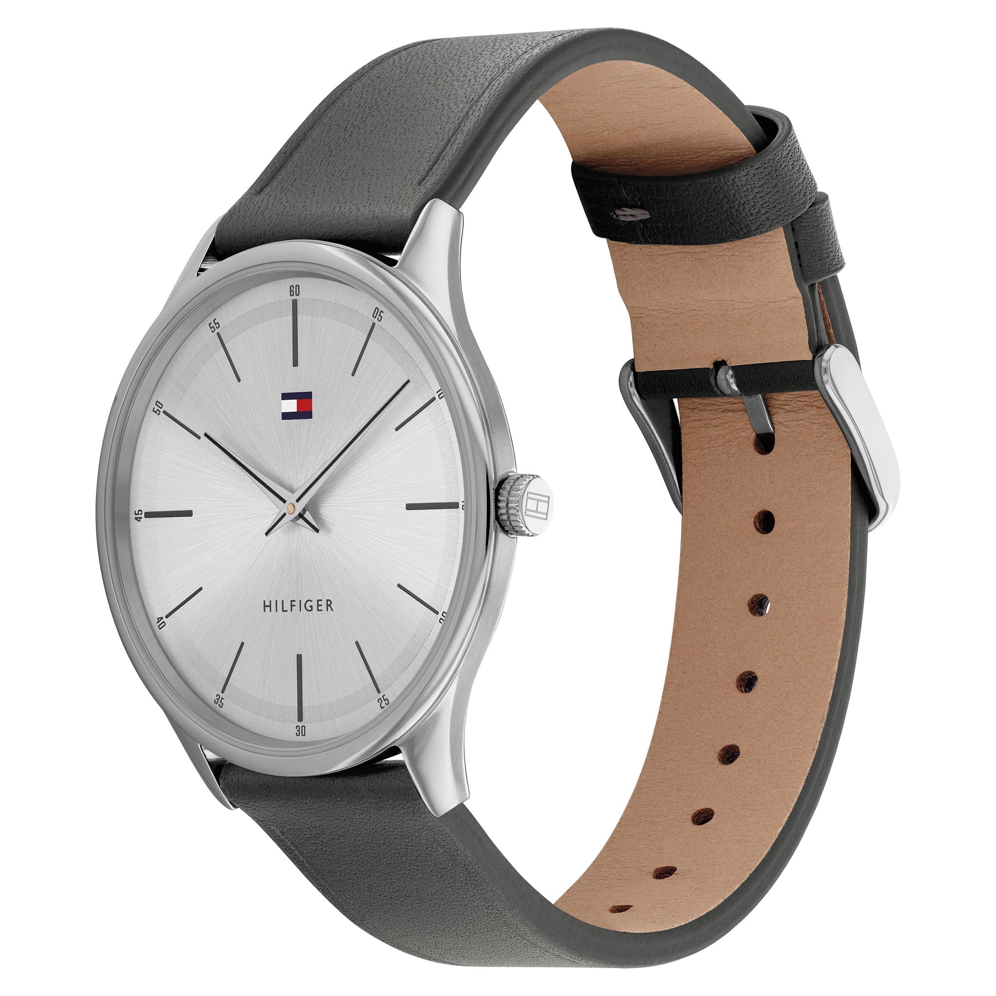 Tommy Hilfiger Grey Leather Dial Men's Watch - 1710465