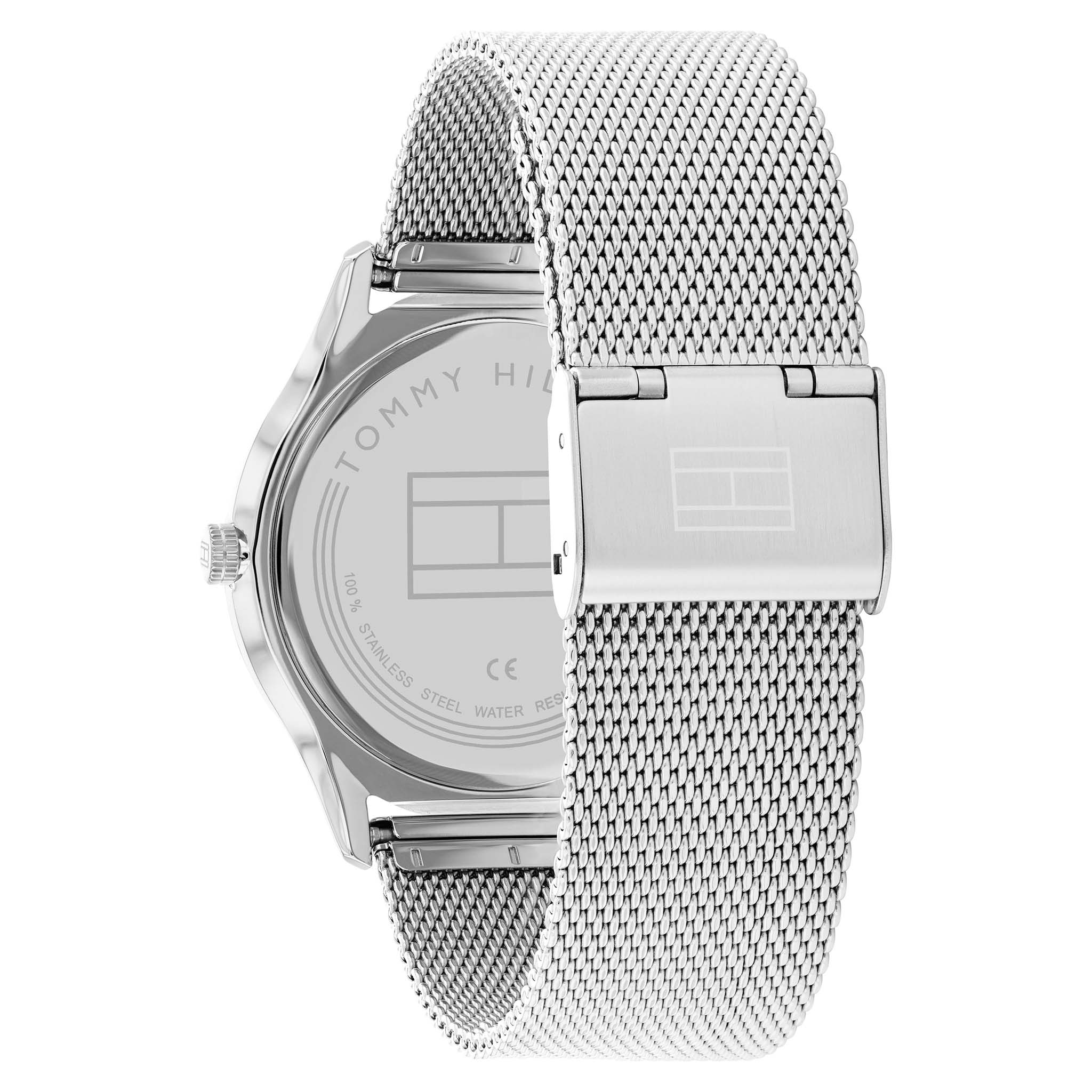 Tommy Hilfiger Stainless Steel Mesh Navy Dial Men's Watch - 1710468