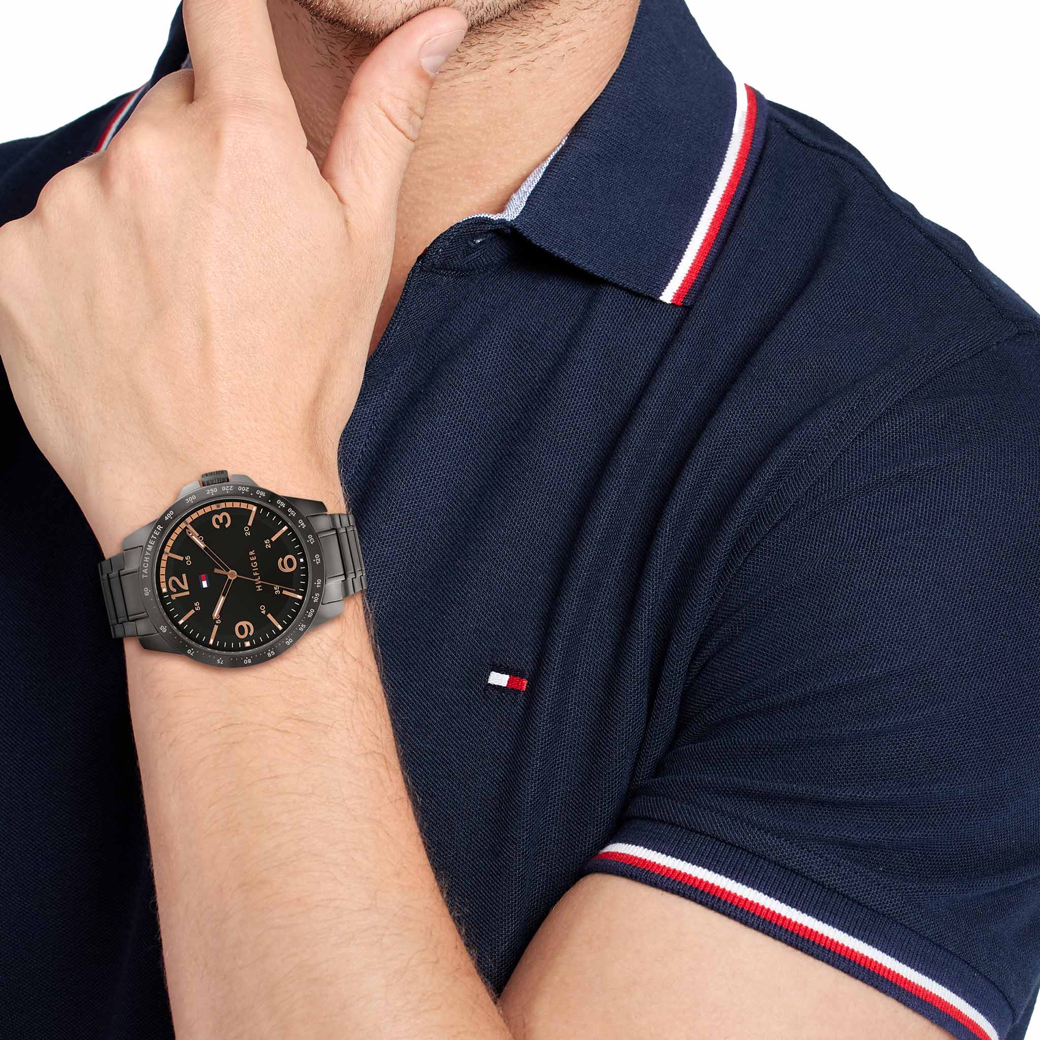 Tommy Hilfiger Dark Grey Steel Dial Men's Watch - 1710473