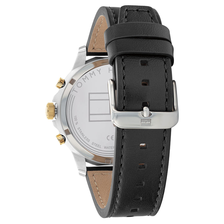 Tommy Hilfiger Black Leather Band Men's Multi-function Watch - 1710474