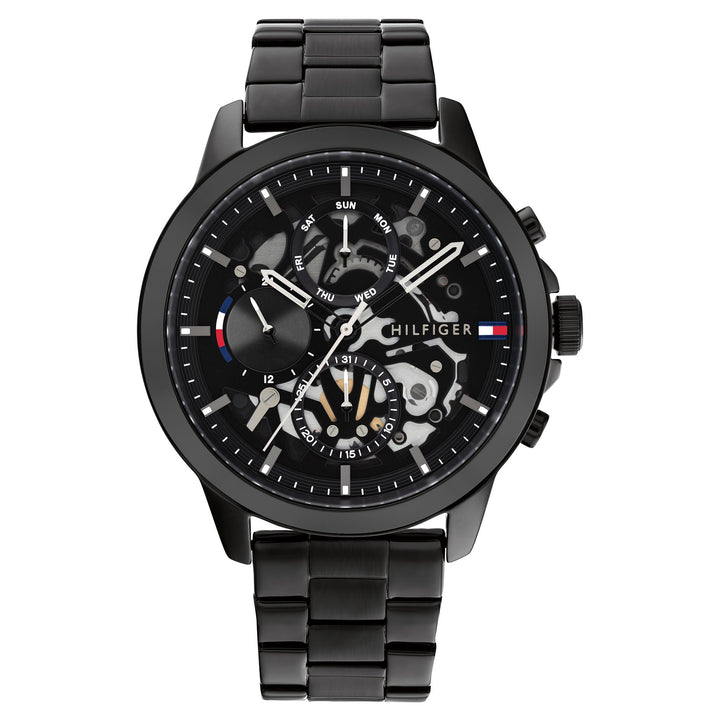 Tommy Hilfiger Black Steel Men's Multi-function Watch - 1710478