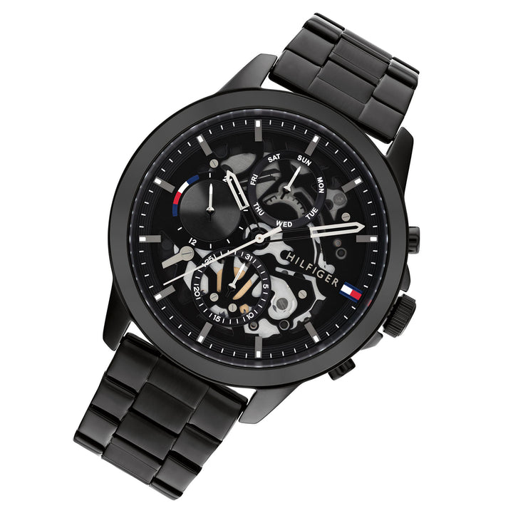 Tommy Hilfiger Black Steel Men's Multi-function Watch - 1710478