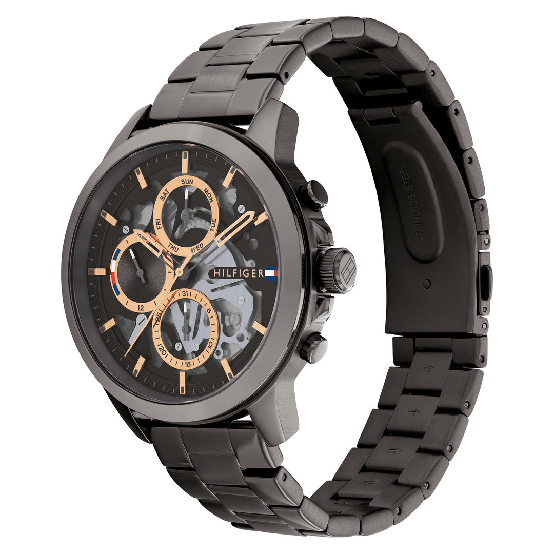The Men\'s Factory Multi-function Steel - – Grey Watch Dial Hilfiger Australia Tommy 1710479 Watch