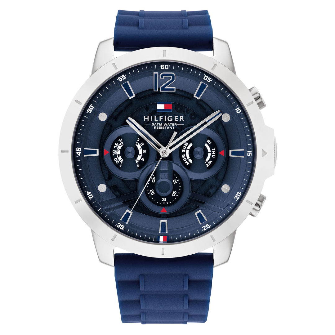 Tommy Hilfiger Navy Silicone Band Men's Multi-function Watch - 1710489