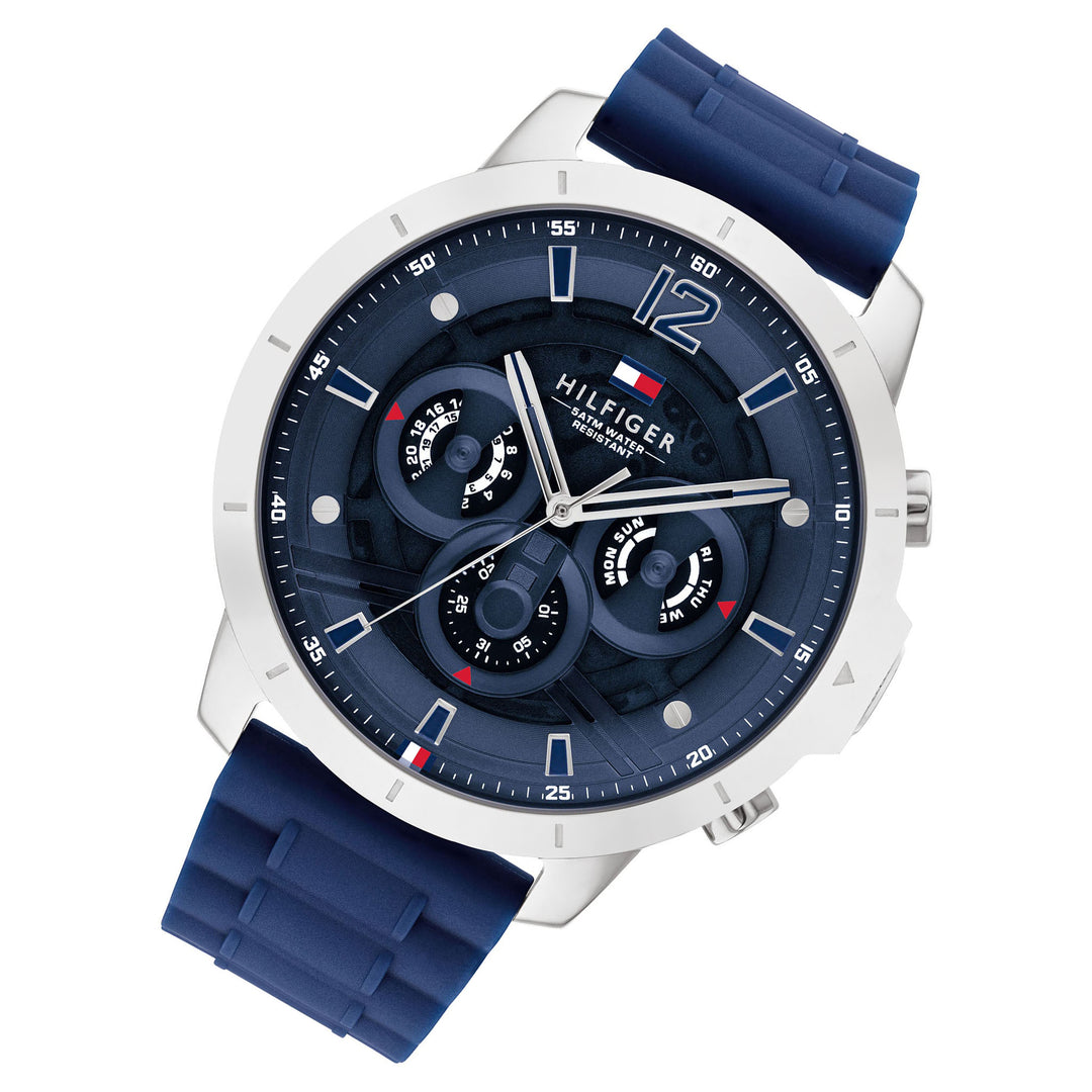 Tommy Hilfiger Navy Silicone Factory 1710489 – Multi-function The Australia - Watch Watch Band Men\'s