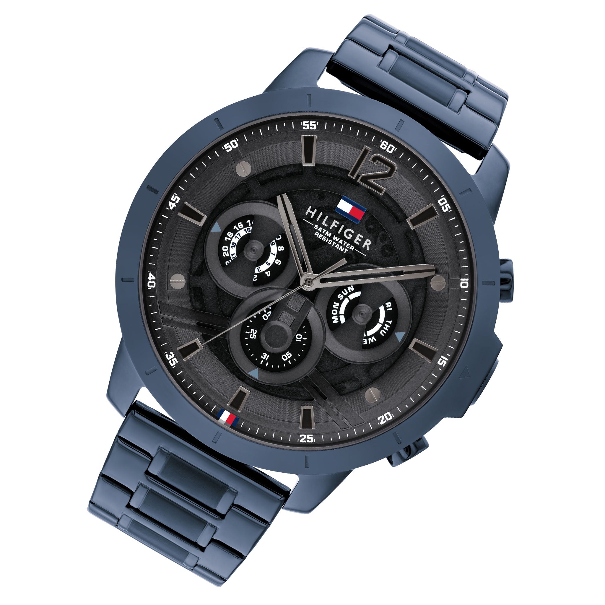 Tommy Hilfiger Blue Steel Grey Dial Men's Multi-function Watch - 1710493