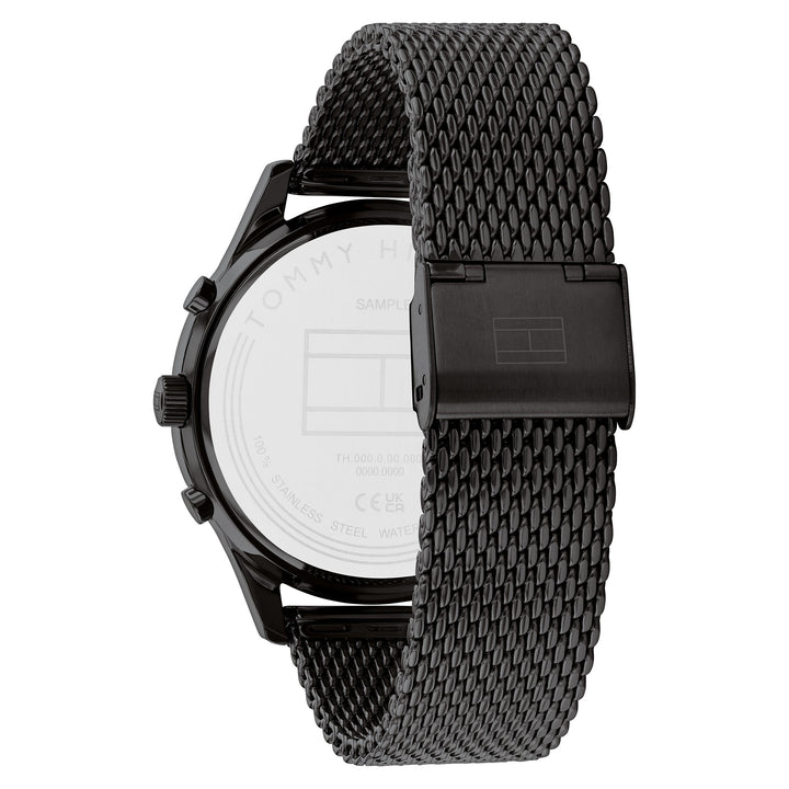 Tommy Hilfiger Black Mesh Multi-function Men's Watch - 1710505