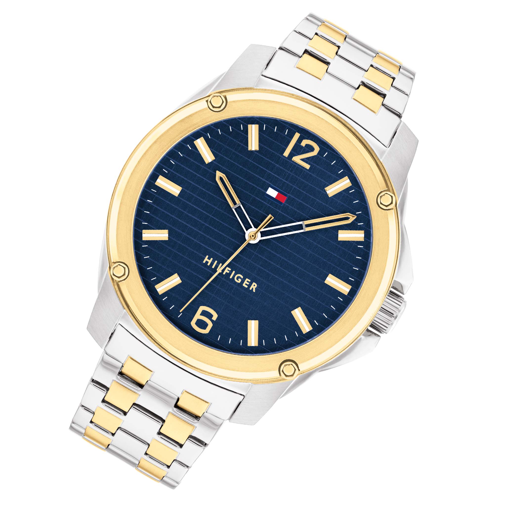 Tommy Hilfiger Two-Tone Steel Blue Dial Men's Watch - 1710507