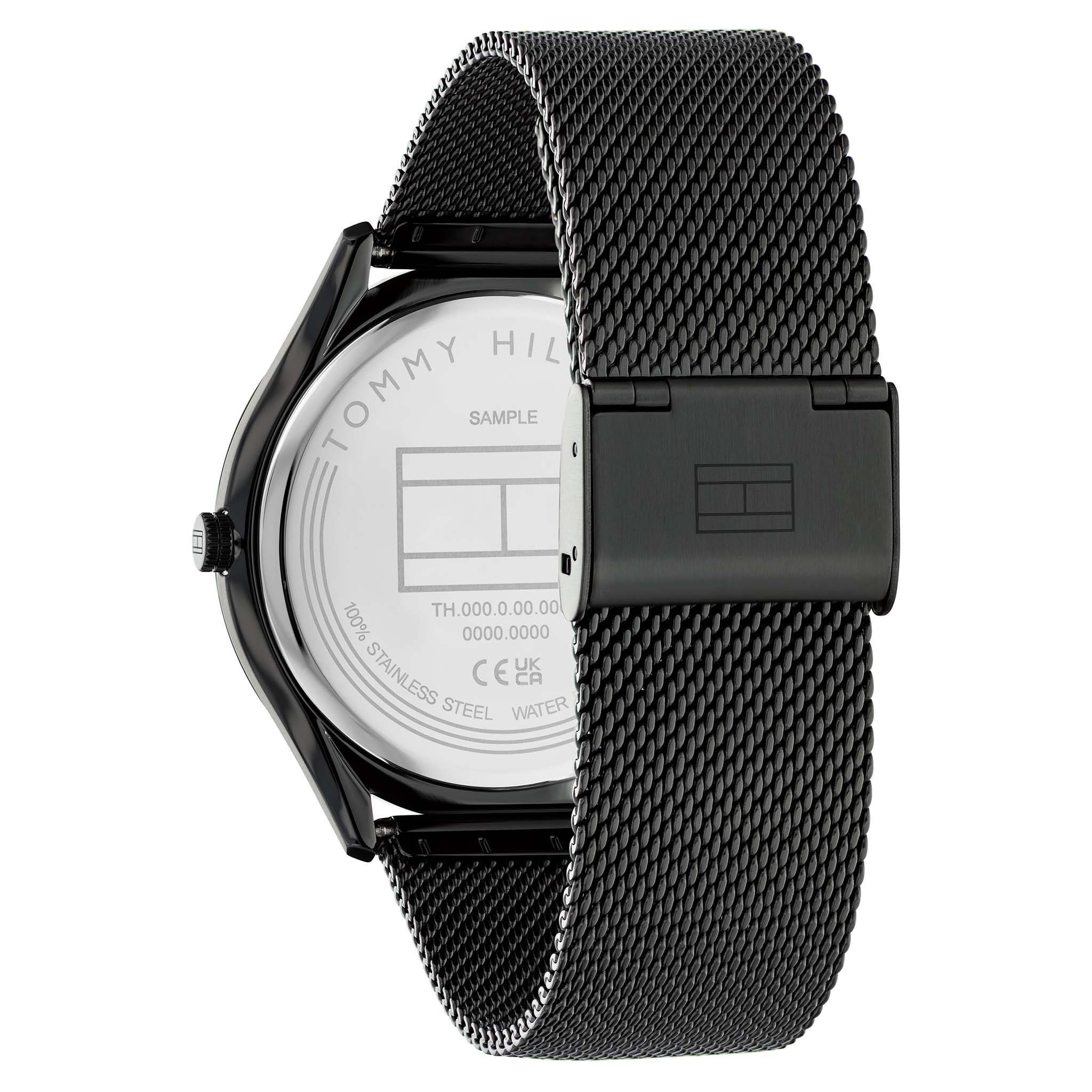 Tommy Hilfiger Black Steel Mesh Slim Men's Watch - 1710513