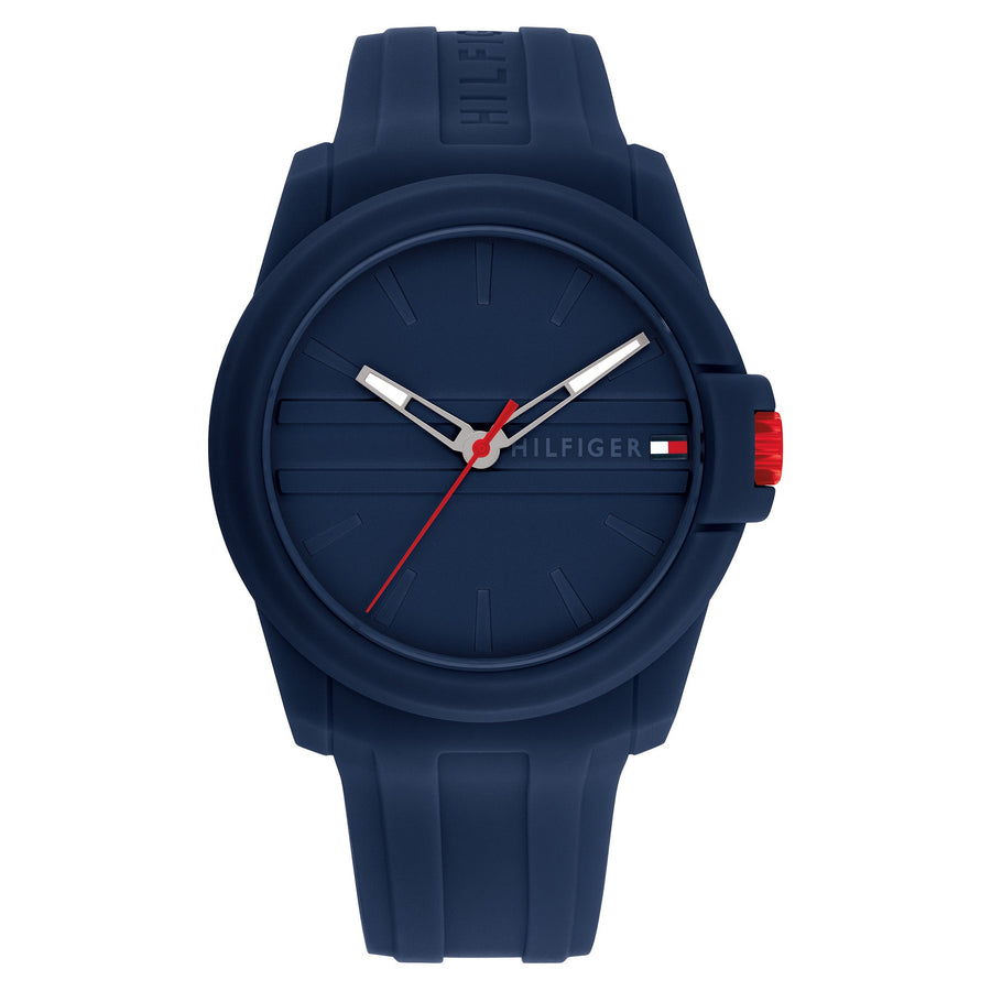 Tommy Hilfiger Navy Silicone Navy Dial Men's Watch - 1710595