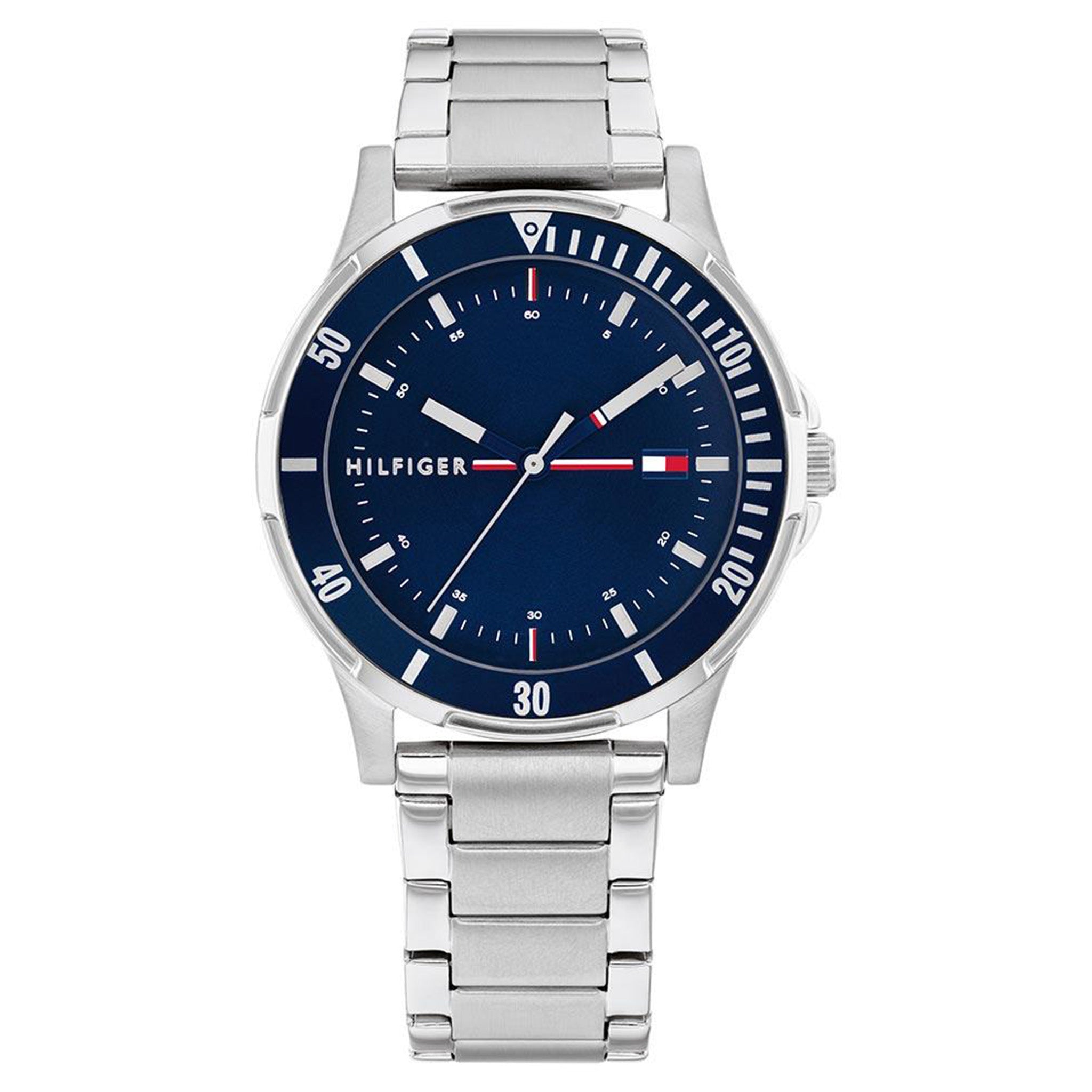 Tommy Hilfiger Silver Steel Blue Dial Kids Watch - 1720018