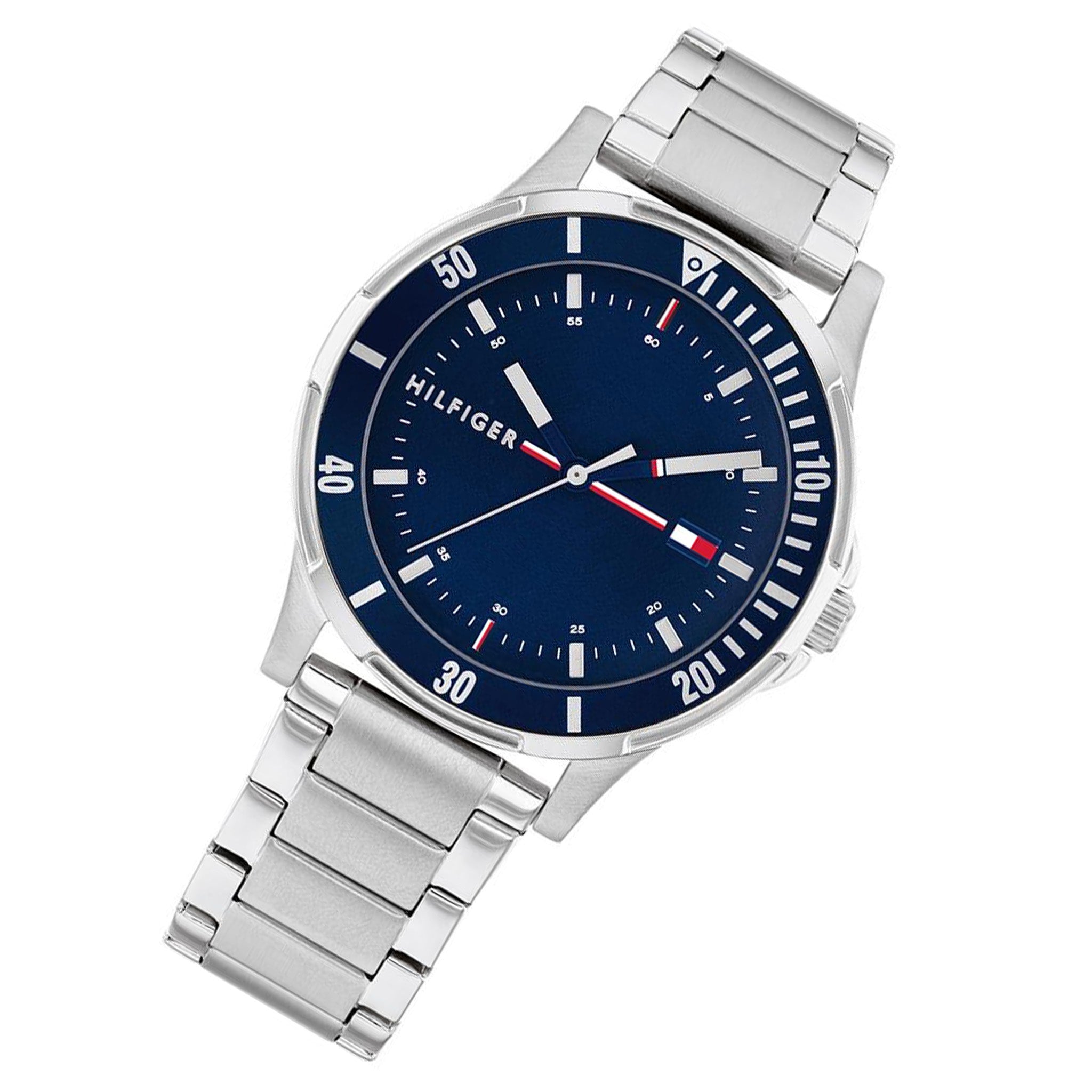 Tommy Hilfiger Silver Steel Blue Dial Kids Watch - 1720018